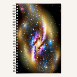 Cuaderno Estrellas Nocturnas del Cosmos Galáctico Azul Mora