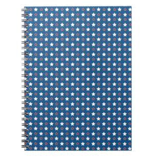 Cuaderno Estrellas patrióticas rojas blancas y azules