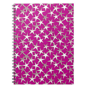 Cuaderno Estrellas plateadas sobre el morado de la amatista