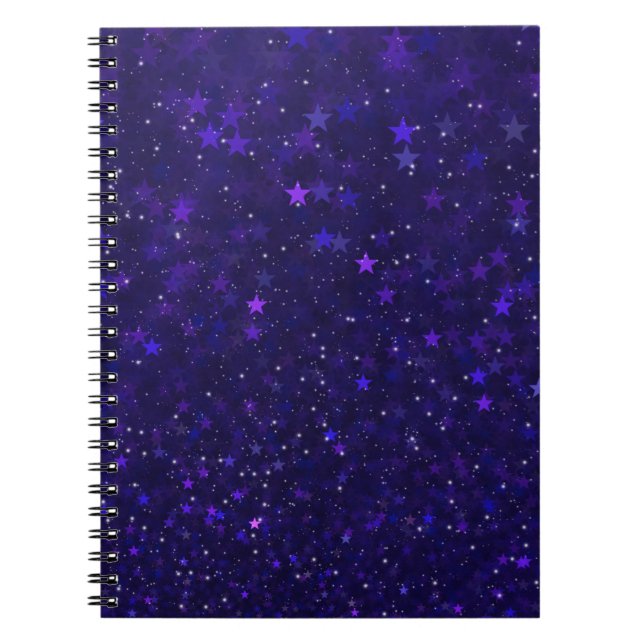 Cuaderno Estrellas púrpuras de Bokeh (Frente)