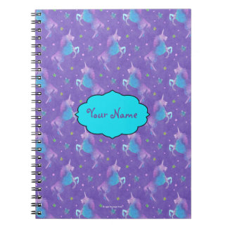 Cuaderno Estrellas púrpuras del rosa de los unicornios