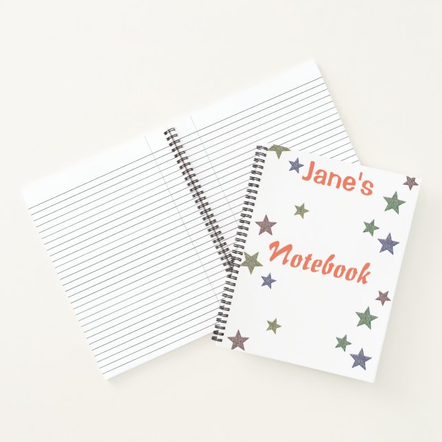 Cuaderno Estrellas Purpurinoso personalizadas (Interior)