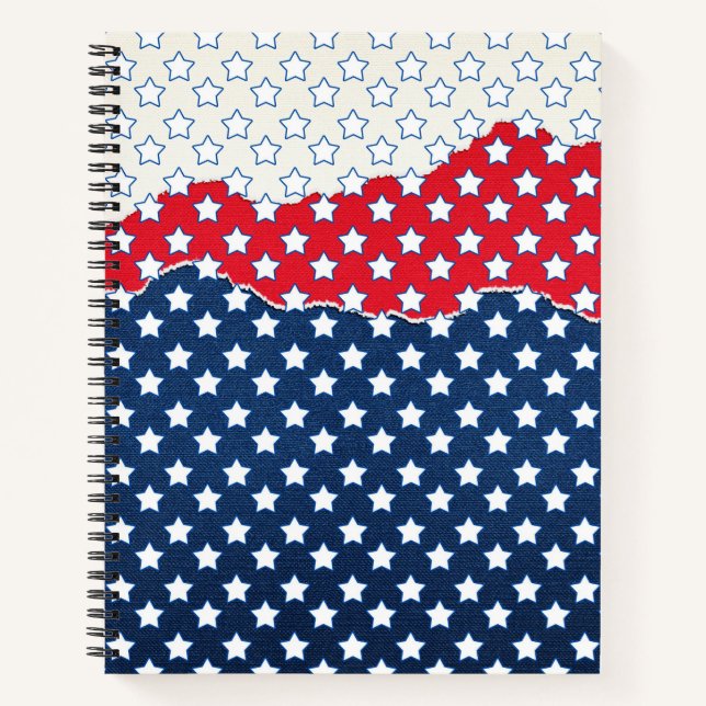Cuaderno Estrellas rojas, blancas y azules (Estados Unidos) (Anverso)