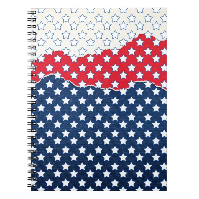 Cuaderno Estrellas rojas, blancas y azules (Estados Unidos) (Frente)