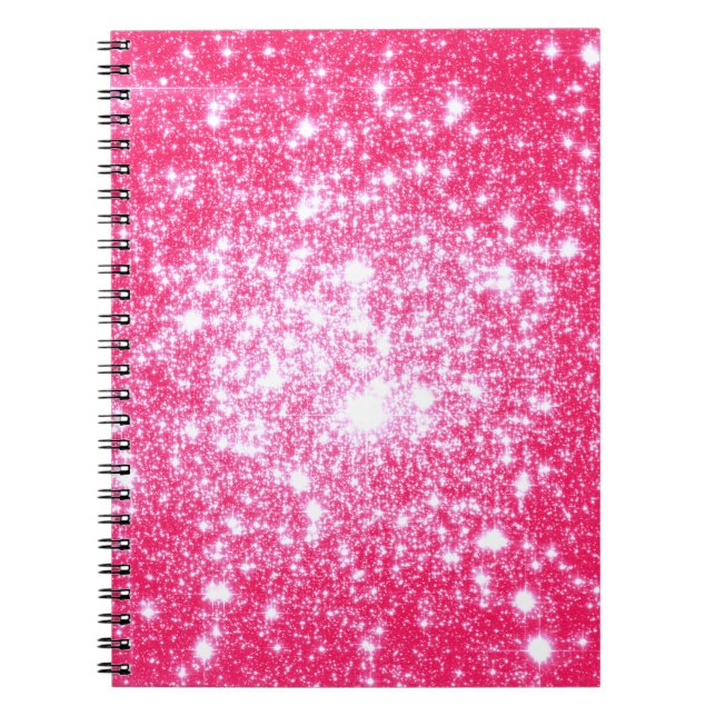 Cuaderno Estrellas rosa brillantes (Frente)