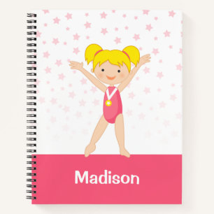 Cuaderno Estrellas rosadas alarde Gimnasia Chica personaliz