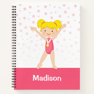 Cuaderno Estrellas rosadas alarde Gimnasia Chica personaliz