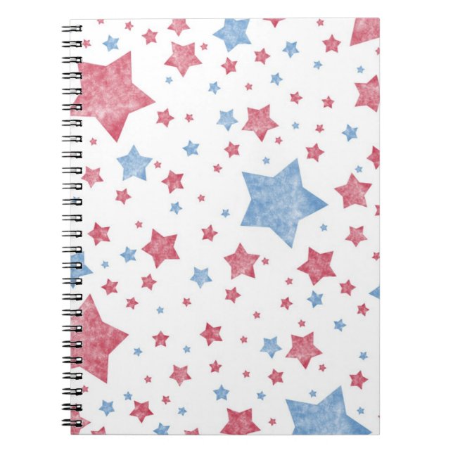 Cuaderno Estrellas rosas + azules (Frente)