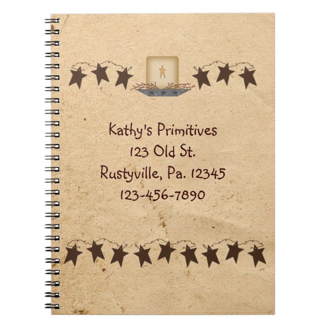 Cuaderno Estrellas Rusty Y Portátil De Velas (Frente)