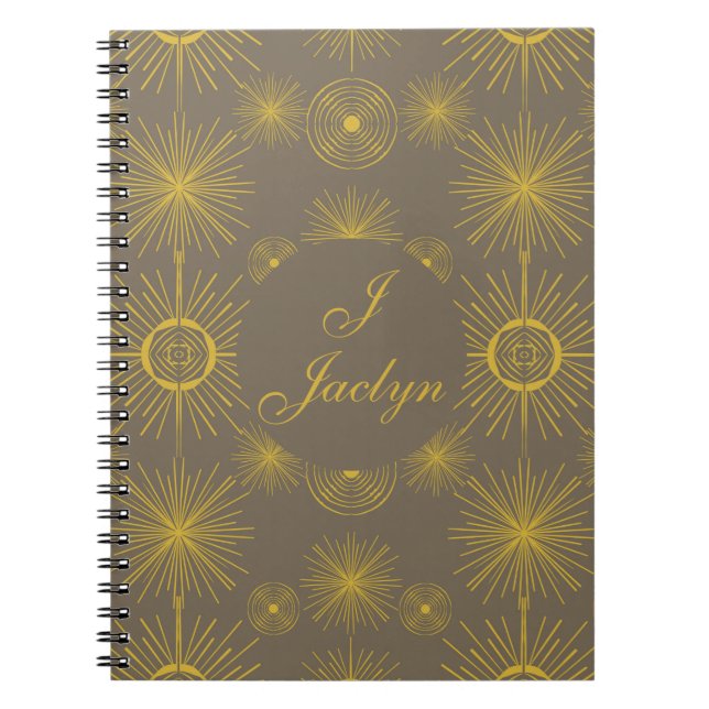 Cuaderno Estrellas solares celestes Taupe (Frente)