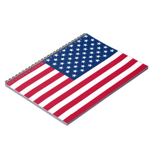 Cuaderno Estrellas y bandas de la bandera estadounidense de