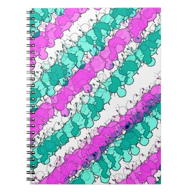 Cuaderno Estrés rosado y Verde azulado (Frente)