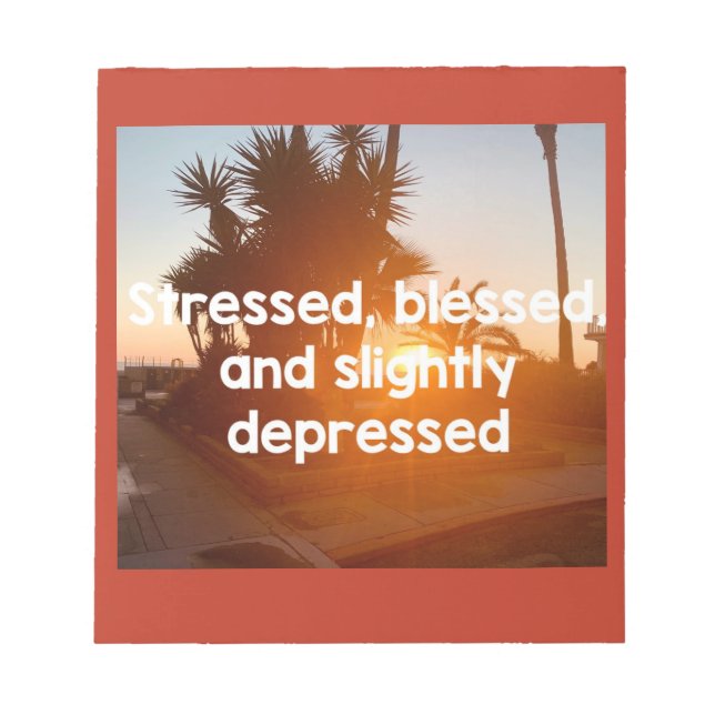 Cuaderno Estresado, Bendecido y Deprimido (Frente)