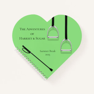Cuaderno Estribos y Fusta de Equitación Corazón de Lima