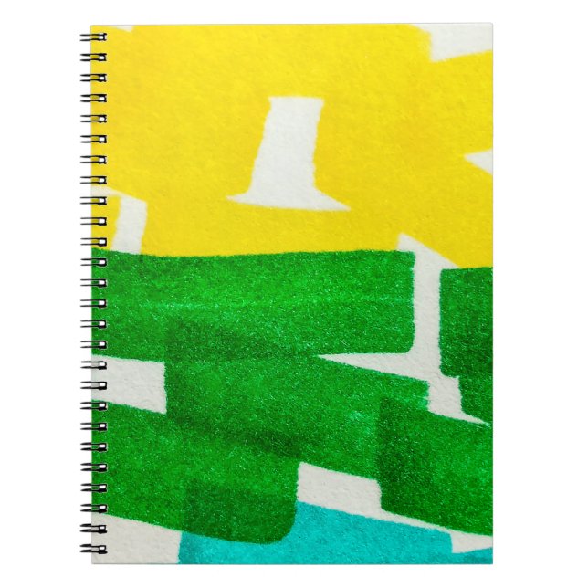 Cuaderno Estroca de la mano de Seafoam Lilac Boho. Fuchsia  (Frente)