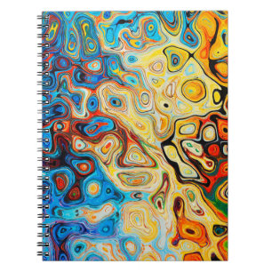 Cuaderno Estructura abstracta de textura colorida