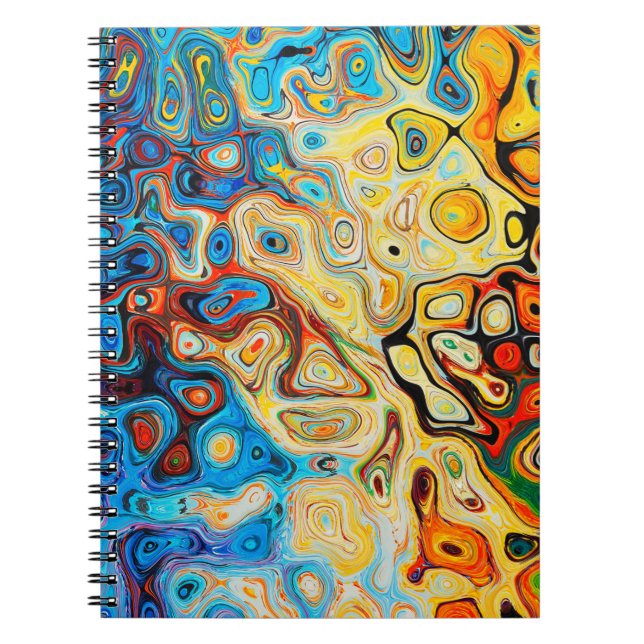 Cuaderno Estructura abstracta de textura colorida (Frente)