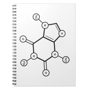 Cuaderno estructura molecular de cafeína