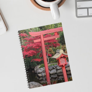 Cuaderno Estructuras de jardines japoneses y hojas de arce