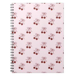 Cuaderno Estuche de teléfono Coquette Ribbon Bows and Cherr