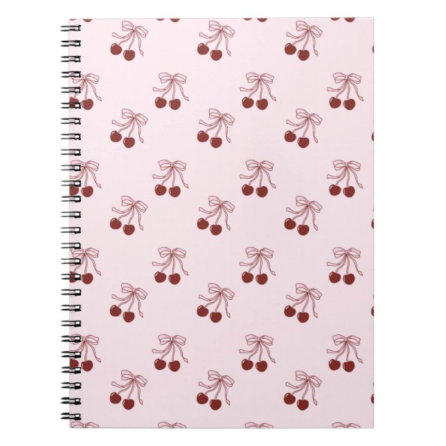 Cuaderno Estuche de teléfono Coquette Ribbon Bows and Cherr (Frente)