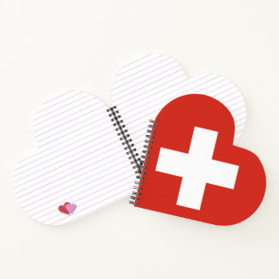 Cuaderno Estuche de teléfono de bandera de Suiza