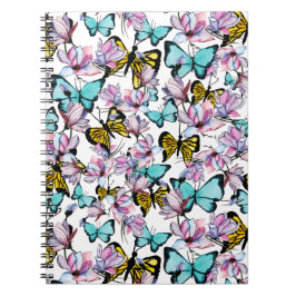 Cuaderno Estuche para iPad de patrón mariposa y flora