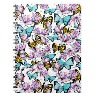 Cuaderno Estuche para iPad de patrón mariposa y flora