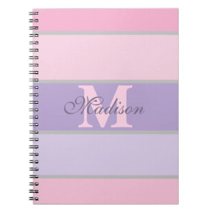 Cuaderno estuche para iPhone rosa y púrpura pastel / iPad