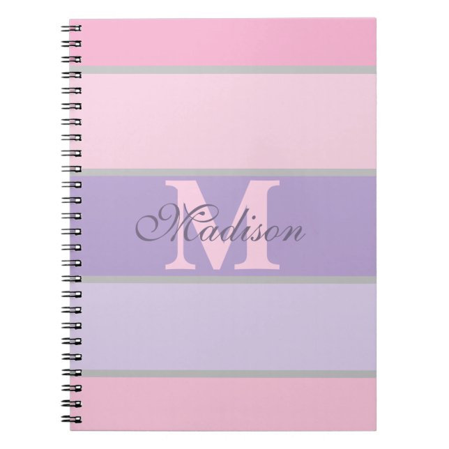 Cuaderno estuche para iPhone rosa y púrpura pastel / iPad (Frente)