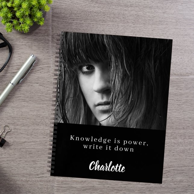 Cuaderno Estudiante de citas en blanco negro (Subido por el creador)