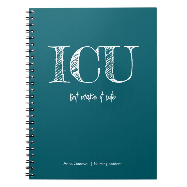 Cuaderno Estudiante de Enfermería Caribeña Minimalista de M (Frente)