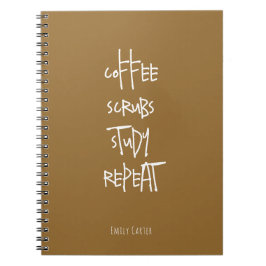 Cuaderno Estudiante de Enfermería Minimalista Café Marrón E