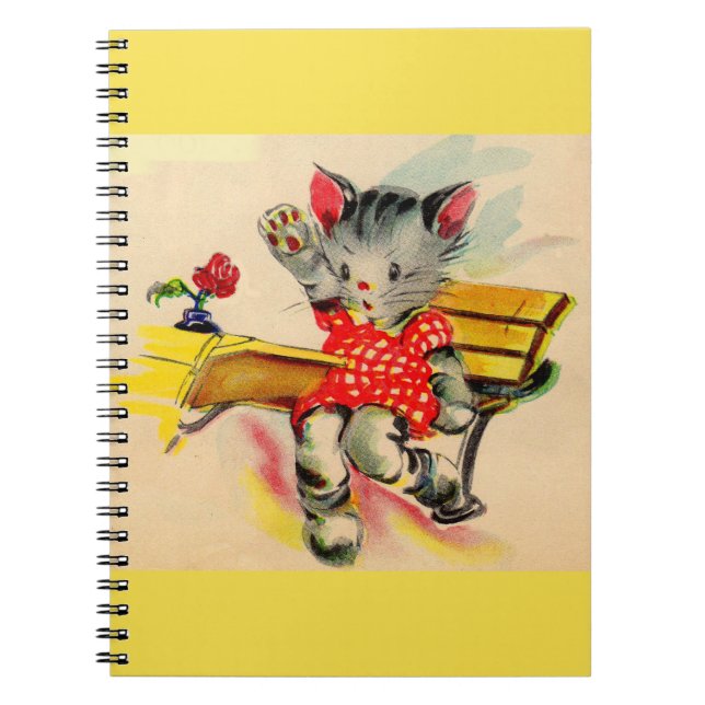 Cuaderno estudiante de gatito kitten (Frente)