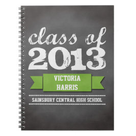 Cuaderno Estudiante de graduación de pizarra con pancarta v