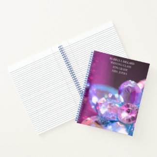 Cuaderno  Estudiante de la clase de joyas violeta azul míst