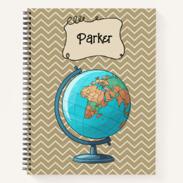 Cuaderno Estudiante de World Globe Personalizado