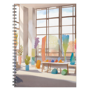 Cuaderno Estudio de Arte Abstracto   Acuarela Brillante y L