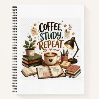 Cuaderno Estudio de café Repite Escritorio Acogedor Amante