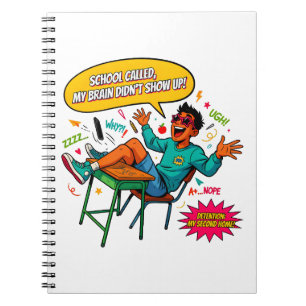 Cuaderno Estudio de escritorio con mente ausente Humor