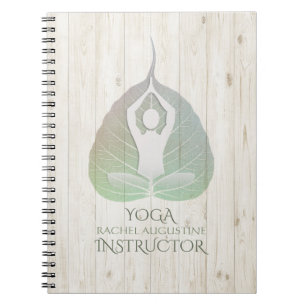 Cuaderno Estudio de instrucción de yoga Meditación Pose Bod