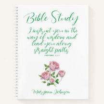 Estudio de la Biblia Cristiana de Rosas Elegantes