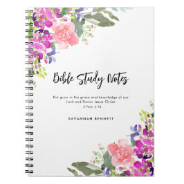 Cuaderno Estudio de la Biblia Floral de Flores Brillantes