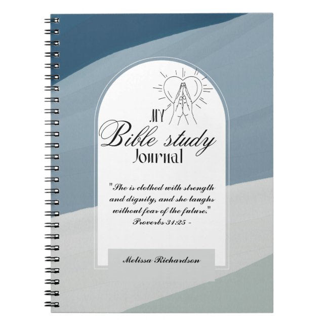 Cuaderno Estudio de la Biblia Personalizada Añadir nombre y (Frente)