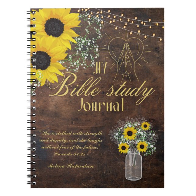 Cuaderno Estudio de la Biblia Personalizada Añadir nombre y (Frente)
