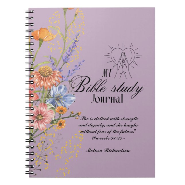 Cuaderno Estudio de la Biblia Personalizada Añadir nombre y (Frente)
