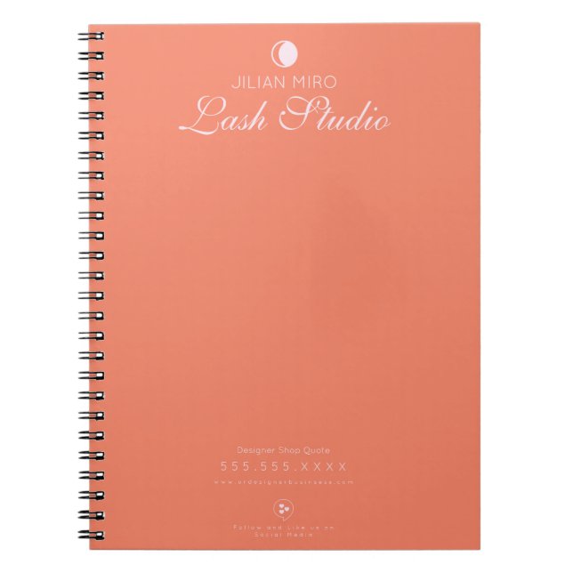 Cuaderno Estudio de Pestañas Modern Salon Beauty (Frente)