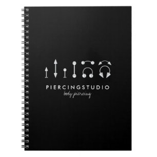 Cuaderno Estudio de Tatuajes Piercing Black shop