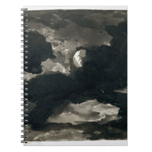 Cuaderno Estudio de un cielo iluminado por la luna nublado