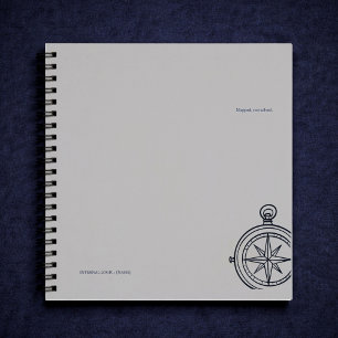 Cuaderno Estudio nocturno brújula de la oscura academia
